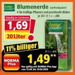 Norma Blumenerde torfreduziert Angebot
