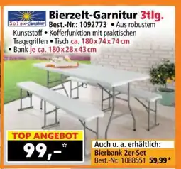 Norma Bierzelt-Garnitur 3tlg Angebot