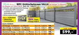 Norma WPC-Sichtschutzzaun VALLA mit Design, 5x Element + Angebot