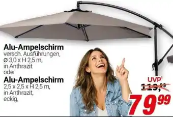 CENTERSHOP Alu-Ampelschirm Angebot