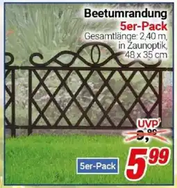 CENTERSHOP Beetumrandung 5er-Pack Angebot
