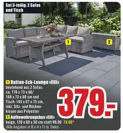 B1 Discount Baumarkt 1 Rattan-Eck-Lounge >>Elli<< Angebot