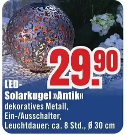 B1 Discount Baumarkt LED- Solarkugel »Antik<< Angebot