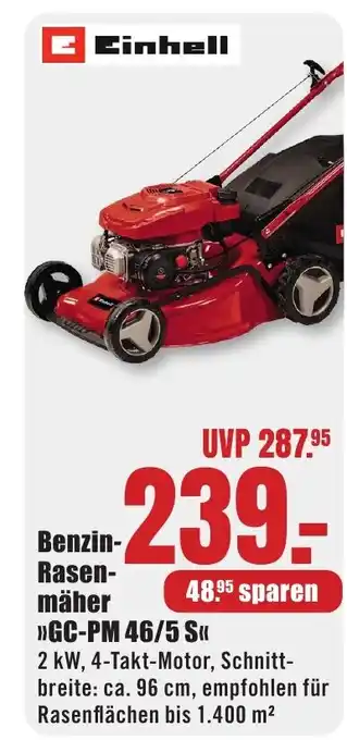 B1 Discount Baumarkt Einhell Benzin- Rasenmäher "GC-PM 46/5 S" Angebot