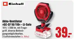 B1 Discount Baumarkt Einhell Akku-Ventilator >>GC-CF 18/110<< - Li-Solo Angebot