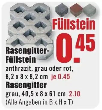 B1 Discount Baumarkt Rasengitter- Füllstein Angebot