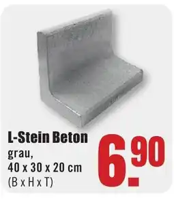 B1 Discount Baumarkt L-Stein Beton Angebot