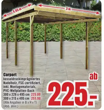 B1 Discount Baumarkt Carport Angebot