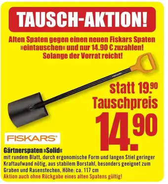 B1 Discount Baumarkt FISKARS Gärtnerspaten >>Solid<< Angebot