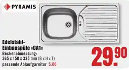 B1 Discount Baumarkt PYRAMIS Edelstahl- Einbauspüle >>CA1<< Angebot