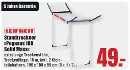 B1 Discount Baumarkt LEIFHEIT Standtrockner >>Pegasus 180 Solid Maxx<< Angebot