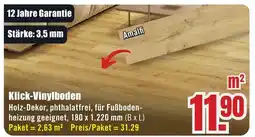 B1 Discount Baumarkt Klick-Vinylboden Angebot