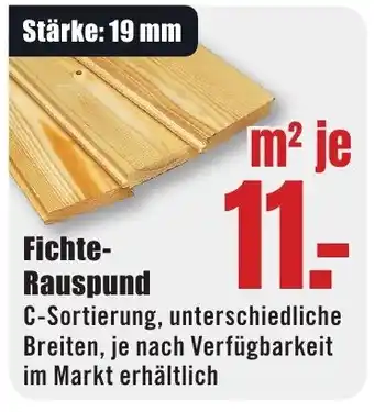 B1 Discount Baumarkt Fichte- Rauspund Angebot