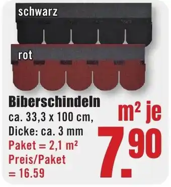 B1 Discount Baumarkt Biberschindeln Angebot