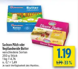 diska Sachsen Milch oder Vogtlandweide Butter Angebot