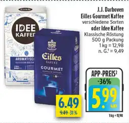 diska J.J. Darboven Eilles Gourmet Kaffee oder Idee Kaffee Klassische Röstung Angebot
