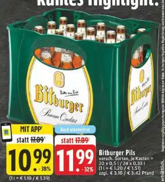Edeka Bitburger Pils Angebot