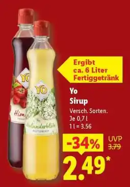 Lidl Yo Sirup Angebot