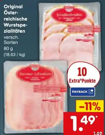 Netto Marken-Discount Berger Original Österreichische Wurstspezialitäten Angebot