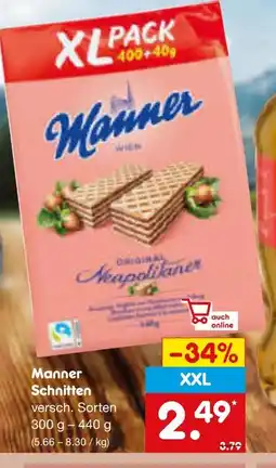 Netto Marken-Discount Manner XL Waffel-Schnitten Angebot