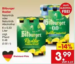 Netto Marken-Discount Bitburger Radler Naturtrüb Angebot