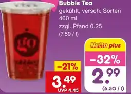 Netto Marken-Discount Bubble Tea2Go Tea Angebot
