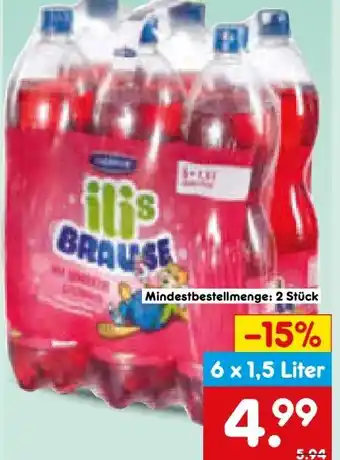 Netto Marken-Discount Ileburger Sachsenquelle Apfelsinen-Brause Angebot