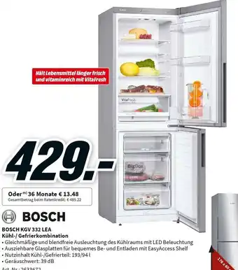 MediaMarkt Bosch KGV 332 LEA Kühl-/Gefrierkombination Angebot