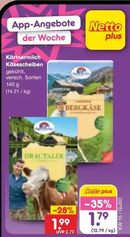 Netto Marken-Discount Kärntnermilch Käsescheiben Angebot