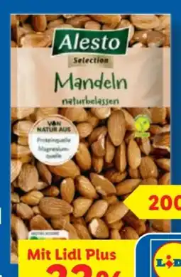 Lidl Alesto Selection Mandeln vegan Angebot