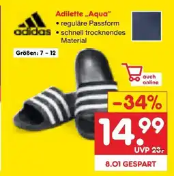 Netto Marken-Discount Adidas Unisex Adiletten Aqua Angebot