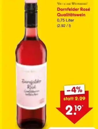 Netto Marken-Discount Villa am Weinberg Dornfelder Rosé Angebot