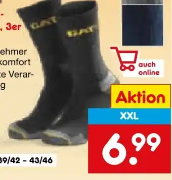 Netto Marken-Discount CAT Herren-Arbeitssocken 3 Paar Angebot