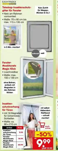 Netto Marken-Discount easy! MAXX Teleskop-Insektenschutzgitter Angebot