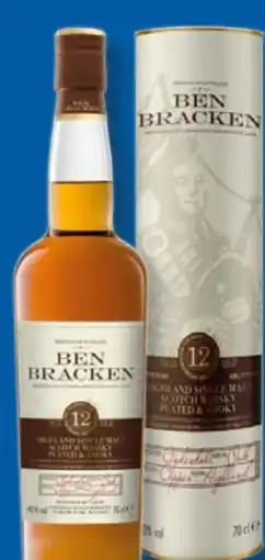 Lidl Ben Bracken Highland Single Malt Scotch Whisky Peated & Smokey 12 Jahre Angebot