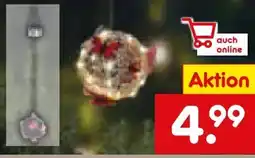 Netto Marken-Discount Living Garden Solar LED Drahtkugel Angebot