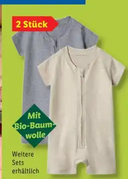 Lidl Lupilu Baby Bio Schlafoverall 2er-Set Angebot