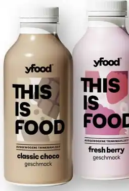 Scheck-in-Center YFood Trinkmahlzeit Angebot