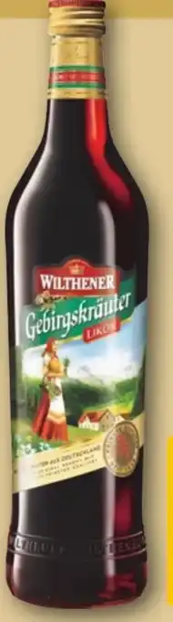 REWE Center Wilthener Gebirgskräuter Likör Angebot
