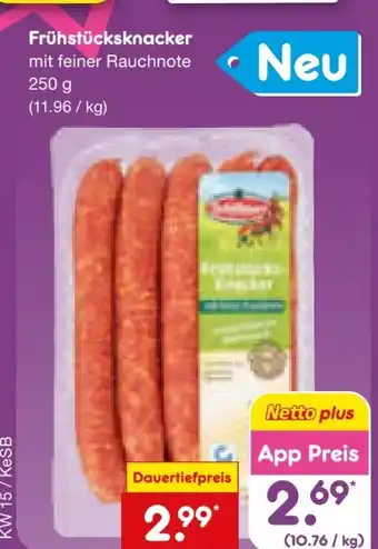 Netto Marken-Discount Schildauer Frühstücksknacker Angebot