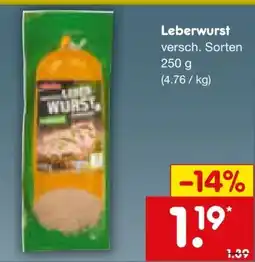 Netto Marken-Discount Windau Leberwurst Angebot