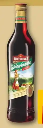 REWE Wilthener Gebirgskräuter Likör Angebot