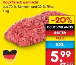 Netto Marken-Discount Hackfleisch Gemischt XXL Angebot