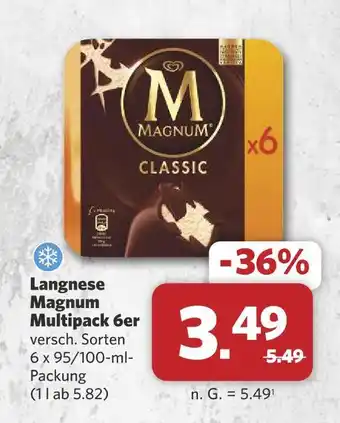 Combi Langnese magnum multipack 6er Angebot