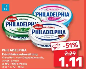 Kaufland Philadelphia frischkäsezubereitung Angebot