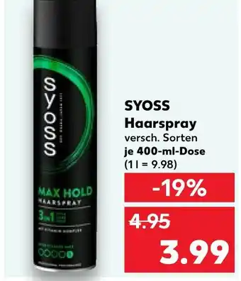 Kaufland Syoss haarspray Angebot