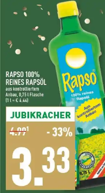 Marktkauf Rapso 100% reines rapsöl Angebot