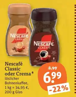 tegut Nescafé classic oder crema Angebot