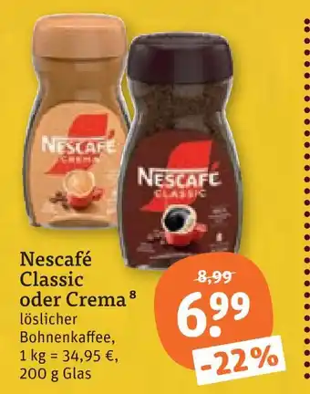 tegut Nescafé classic oder crema Angebot