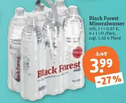 tegut Black forest mineralwasser still Angebot